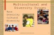 Multicultural & diversity issues 1 Multicultural and Diversity Issues Race Ethnicity Cultural Diversity.