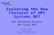 Exploring the New Features of OPC Systems.NET UDP Broadcast/Receive OPC Excel.NET Renee Sikes Applications Engineer Email: rsikes@softwaretoolbox.com Phone:
