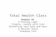 Total Health Class Chapter 10 A Shining Light Fragile, Handle with Care Protecting Your Eyes and Ears A Healthy Smile Standing Tall.