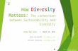 How Diversity Matters: The connection between Sustainability and Diversity Green Bag Lunch | March 25, 2015 Dara Sanoubane, dns10@psu.edudns10@psu.edu.