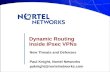 Dynamic Routing Inside IPsec VPNs New Threats and Defenses Paul Knight, Nortel Networks paknight@nortelnetworks.com.