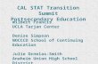 CAL STAT Transition Summit Postsecondary Education Wilbert Francis UCLA Tarjan Center Denise Simpson NOCCCD School of Continuing Education Julie Ornelas-Smith.