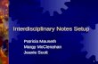1 Interdisciplinary Notes Setup Patricia Mauseth Margy McClenahan Jeanie Scott.
