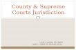 UNIT 4 LEGAL STUDIES AOS 1- DISPUTE RESOLUTION County & Supreme Courts Jurisdiction.