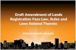 Draft Amendment of Lands Registration Fees Law, Rules and Laws Related Thereto Osama Karam Imseeh.