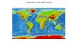 Topography of the earth’s surface. Depth to the Moho under north america and environs.