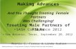 Making Advances And You Thought Treating Female Partners Was Challenging! Treating Male Partners of FSLAs SASH Conference 2012 San Antonio, Texas, September.