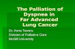 The Palliation of Dyspnea in Far Advanced Lung Cancer Dr. Anna Towers Division of Palliative Care McGill University.