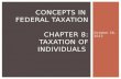 October 26, 2012 CONCEPTS IN FEDERAL TAXATION CHAPTER 8: TAXATION OF INDIVIDUALS.