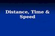 Distance, Time & Speed. A long time ago in a land far, far away… What is “distance”? What is “distance”? Distance – the amount of space between two points.
