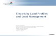 Electricity Load Profiles and Load Management Guenter Conzelmann Center for Energy, Environmental, and Economic Systems Analysis Decision and Information.