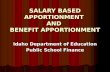 SALARY BASED APPORTIONMENT AND BENEFIT APPORTIONMENT Idaho Department of Education Public School Finance.