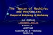 The Theory of Machines and Mechanisms Chapter 6. Balancing of Machinery Sun Zhihong Zhsun@dhu.edu.cn 62373317 62373319 Room307,No.3 Teaching Building.