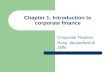 Chapter 1: Introduction to corporate finance Corporate Finance Ross, Westerfield & Jaffe.