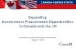 CSG/ERC Canada-US Relations Committee August 7, 2011 Expanding Government Procurement Opportunities in Canada and the US 1.