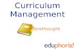 Curriculum Management forethought. 3 Steps to Build Curriculum Manage Course Tree Manage “Learning Standards” Adding “Activities”