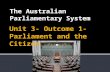 The Australian Parliamentary System.  Bicameral  Government  Separation of Powers  Crown.