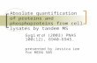 Absolute quantification of proteins and phosphoproteins from cell lysates by tandem MS Gygi et al (2003) PNAS 100(12), 6940-6945. presented by Jessica.