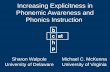 Increasing Explicitness in Phonemic Awareness and Phonics Instruction Michael C. McKenna University of Virginia Michael C. McKenna University of Virginia.