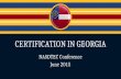 C ERTIFICATION IN G EORGIA NASDTEC Conference June 2015.