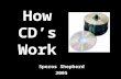 How CD’s Work Speros Shepherd 2005. The Anatomy of a CD Piece of simple plastic- 4/100 of an inch thick Injection-molded, clear, polycarbonate piece of.