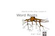 Word Roots mal = bad Words on the Vine: Lesson 4.