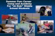 Summer Fun: Career Camp and Academy For “At Risk” Middle School Students.