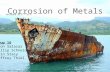 Corrosion of Metals  Group 16 Aaron Salazar Phillip Schneider.