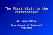 The First Visit to the Veterinarian dr. Ákos Máthé Department of Internal Medicine.