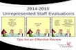 2014-2015 Unrepresented Staff Evaluations Tips for an Effective Review.