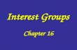 Interest Groups Chapter 16. What are Interest Groups?