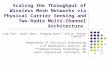 Scaling the Throughput of Wireless Mesh Networks via Physical Carrier Sensing and Two-Radio Multi- Channel Architecture Jing Zhu*, Sumit Roy*, Xingang.