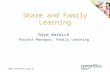 Www.continyou.org.uk Share and Family Learning Gaye Warwick Project Manager, Family Learning.