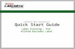 Labcheck Next Generation Quick Start Guide Label Printing – Pre-Printed Barcodes Label.