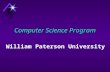 Computer Science Program William Paterson University.