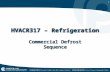 1 HVACR317 – Refrigeration Commercial Defrost Sequence.
