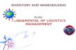 INVENTORY AND WAREHOUSING PL201 FUNDAMENTAL OF LOGISTICS MANAGEMENT.
