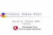Chronic Ankle Pain David B. Glover DPM, FACFAS. Chronic Ankle Pain This presentation has no commercial content, promotes no commercial vendor and is not.