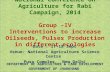 National Conference on Agriculture for Rabi Campaign, 2014 Group –IV Interventions to increase Oilseeds, Pulses Production in different ecologies Date.