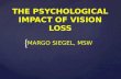 { THE PSYCHOLOGICAL IMPACT OF VISION LOSS MARGO SIEGEL, MSW MARGO SIEGEL, MSW.