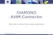 © DIAMOND SA / 03-01 / 1 DIAMOND AVIM Connector Fiber optic connector for aero-space applications.