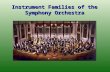 Instrument Families of the Symphony Orchestra Click through this Power Point to learn about the instrument families of the symphony orchestra Complete.
