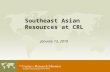 Southeast Asian Resources at CRL January 13, 2010.