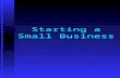 Starting a Small Business. Agenda Facts and figures Facts and figures The small business venture The small business venture The entrepreneur The entrepreneur.