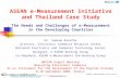 ASEAN e-Measurement Initiative 1 ASEAN e-Measurement Initiative and Thailand Case Study The Needs and Challenges of e-Measurement in the Developing Countries.