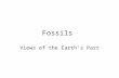 Fossils Views of the Earth’s Past. Fossils Traces or remains of living things They can give us clues into the following –Climate: weather conditions –.