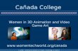 © 2008 – Institute for Women in Trades, Technology & Science Cañada College Women in 3D Animation and Video Game Art .
