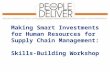 Making Smart Investments for Human Resources for Supply Chain Management: Skills-Building Workshop.