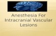 Anesthesia For Intracranial Vascular Lesions.  Epidemiology  Understand pathophysiology of aneurysms  Presentation of I.C aneurysms  complications.