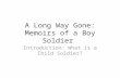 A Long Way Gone: Memoirs of a Boy Soldier Introduction: What is a Child Soldier?